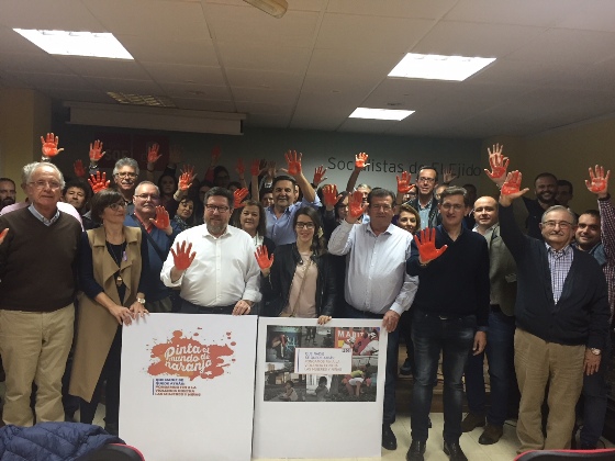 El PSOE de El Ejido se suma un año más a la campaña de la ONU ‘Únete’ contra la violencia de género